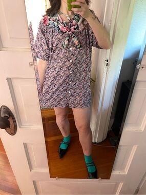 Vintage Floral Babydoll Dress